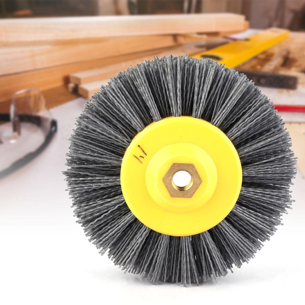 Abrasive Wire Drawing Wheel Brush Polished Head Brush for Antique Stone Wood (120#)