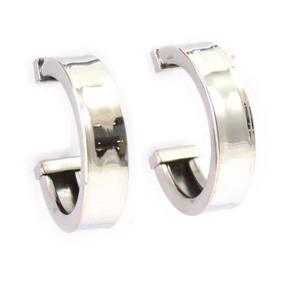 [J6216] - Silver 'Choregraphie' Hoop Earrings Ø 30 Mm