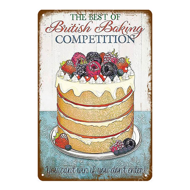 Food Bread Decor Ice Cream Milk Strawberries Pickles Waffles Ploughmans Metal Tin Signs Vintage Poster Wall Art Plaque YI-010