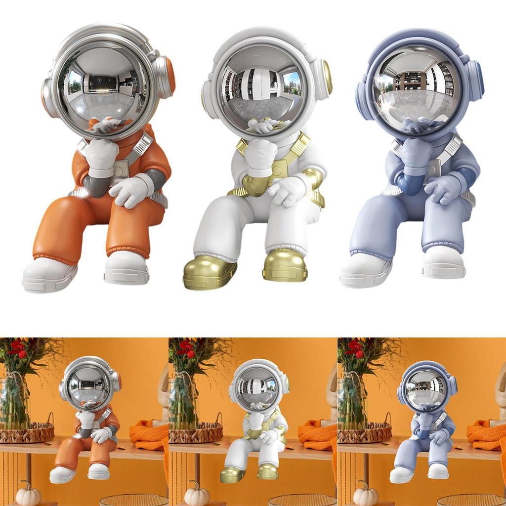 Miniature Astronaut Resin Ornaments Living Room Aesthetic Figurines Creative Interior Art Sculptures Desk Home Decorations Gifts