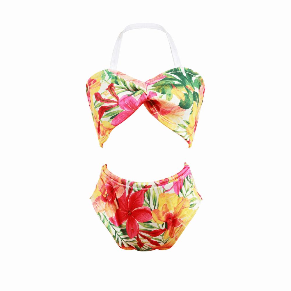 Soft Cloth Fashion Doll Beachwear Floral Print Doll Swimwear Doll Swimsuit Clothes Doll Dress Up
