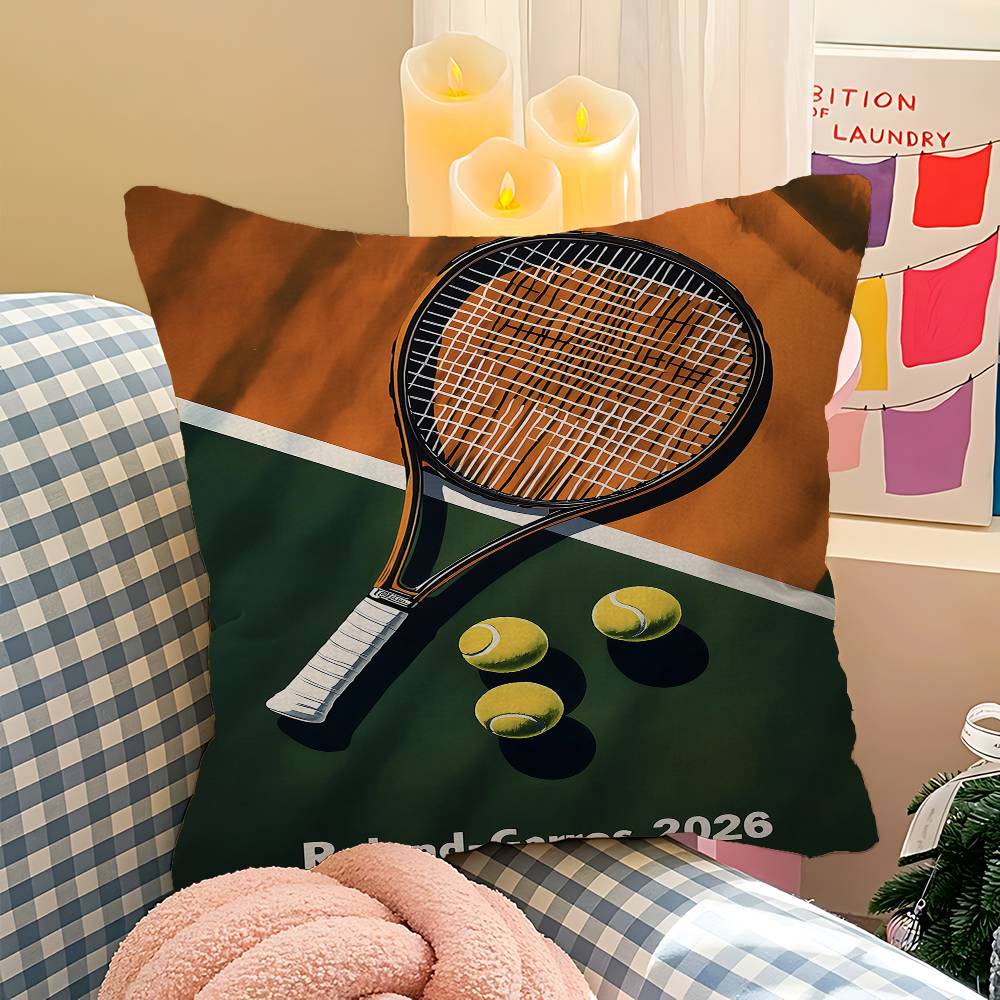 Contemporary Tennis Game Pillowcase toon Gift Cushion Cover Bedroom Home Sofa Chair Seat Decor pillow case