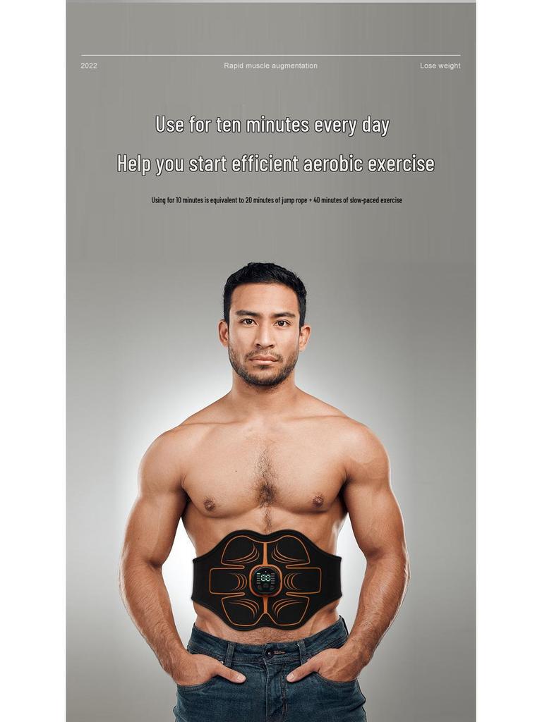 EMS Abdominal Training Belt for Home Fitness - Unisex Waist Muscle Stimulator
