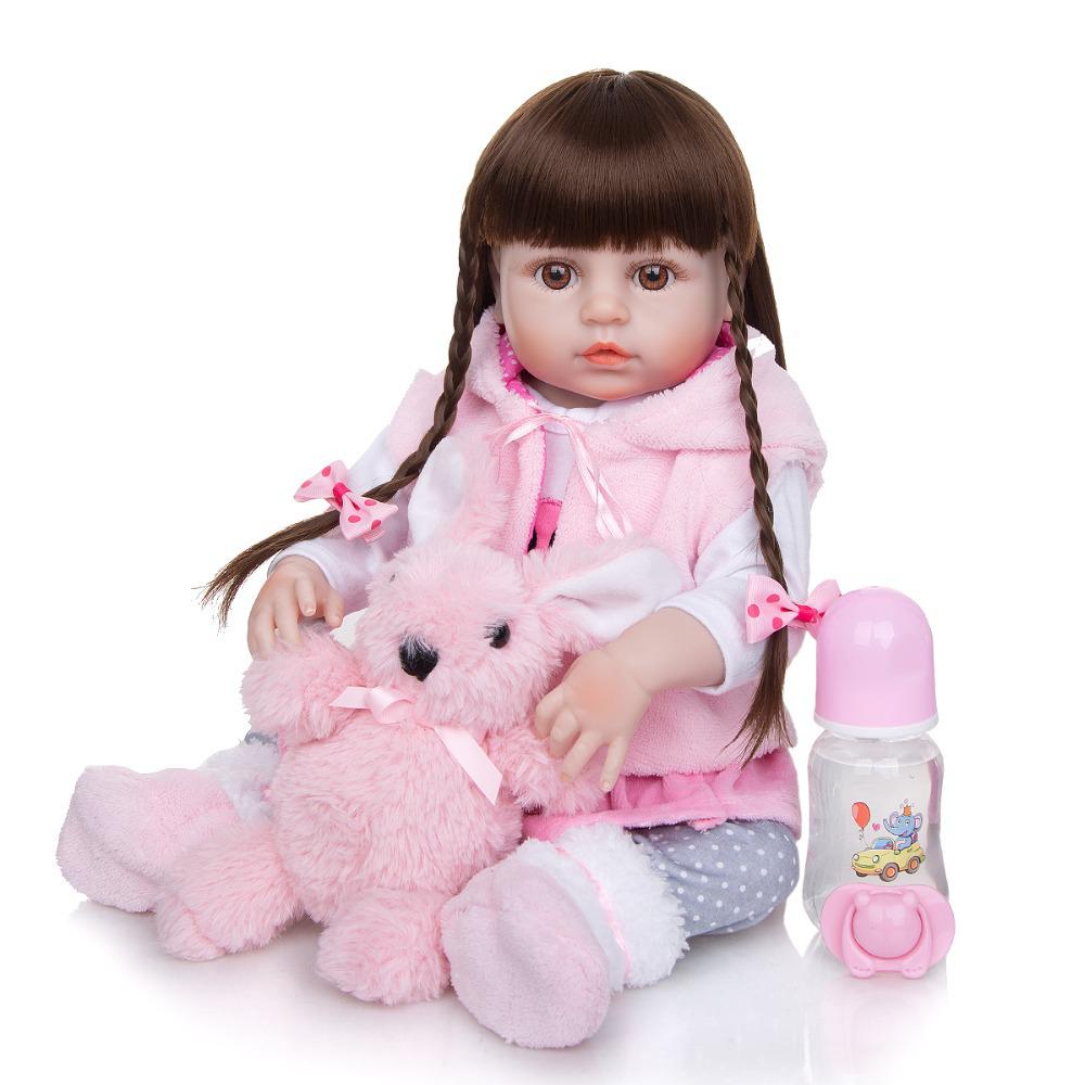 KEIUMI 48cm Realistic Silicone Baby Girl Doll