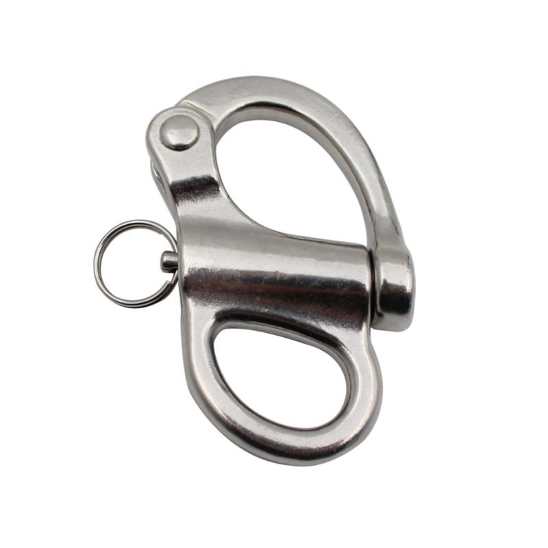 Stainless Steel Swivel Snap Shackle Rings RotarySpring Hook 35/52/69/96mm