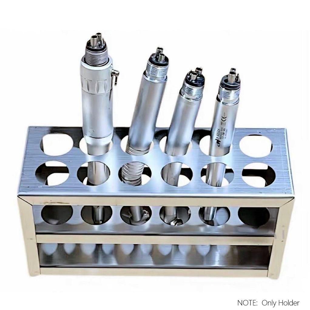 12/40 Hole Dental Handpiece Lubrication Oil Holder Dentist Multifunctional Stainless Steel Test Tube Rack Laboratory Tool