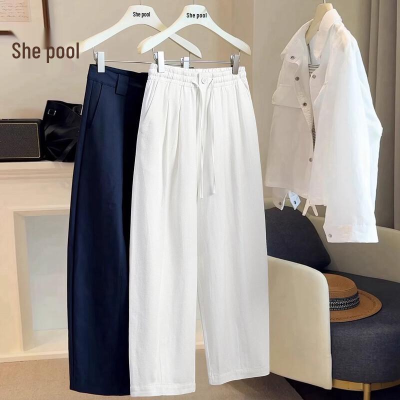 Women s Loose Fit Solid Harem Cropped Pants M