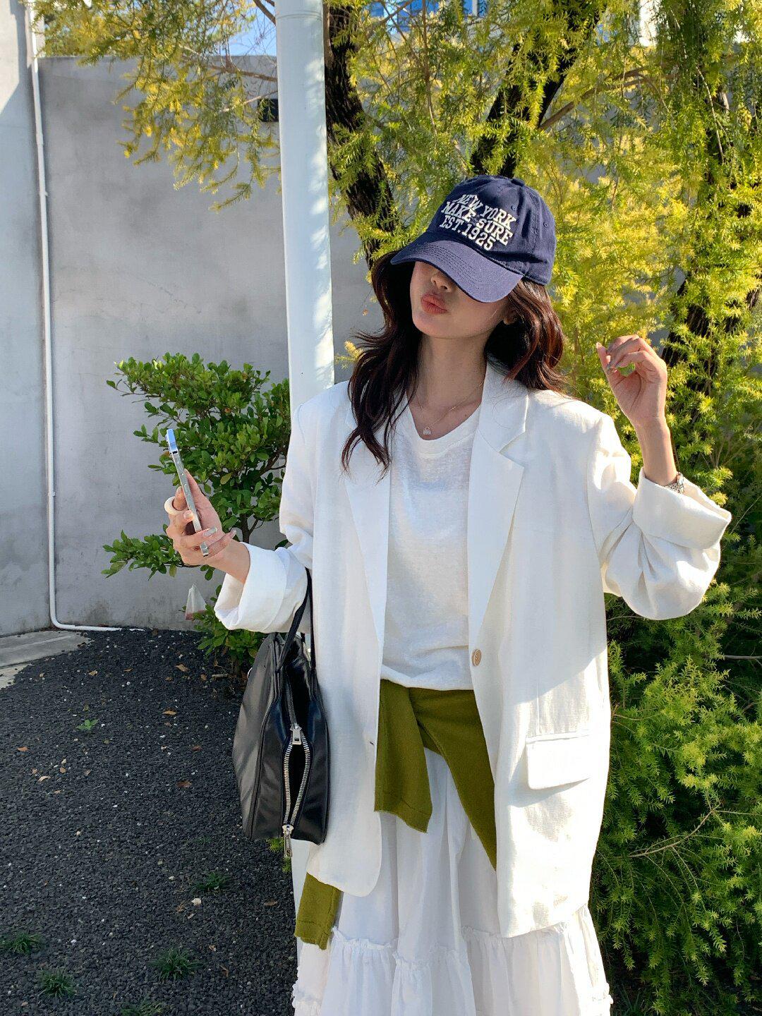 

Limon Lemon Women s Korean Style Green Tea Slimming Suit Jacket - Spring 2026 One Size білий
