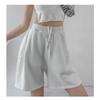 Lockere, gerade Sport-Waffel-Shorts mit mittlerem Bein, Sommer-Hottie, hoch taillierte, lässige Viertelhose mit weitem Bein