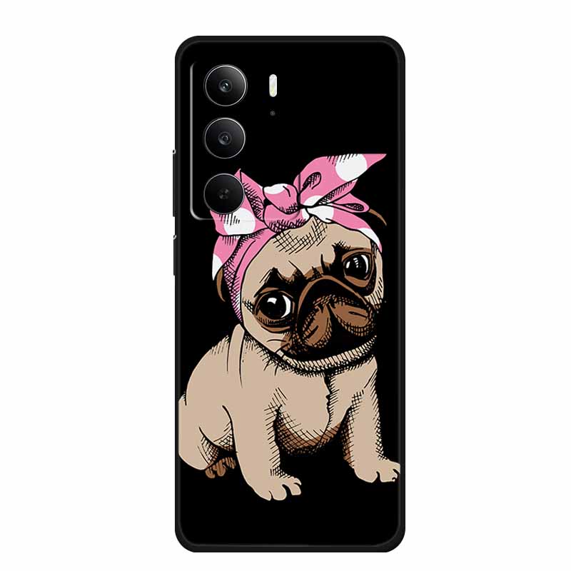 Black Silicone Case For Realme C71 Case C 71 Coque Cartoon Cat Soft Back Cover For Realme C71 Phone Cases RealmeC71 Funda Shell