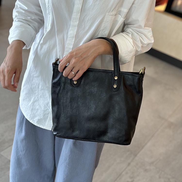 Johnature Leisure Large Capacity Handbag Retro Simple Genuine Leather Shoulder Bags Commuting Versatile Women's Bag
