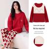 100% Cotton Women's Red Pajamas - Spring/Fall Wedding Year of the Rat Long Sleeve Plus Size Set