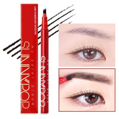 Sunny Pop Long Fix Brow Easy Augenbrauen-Tattoo-Stift, 01 Dunkelbraun, 1 Stück
