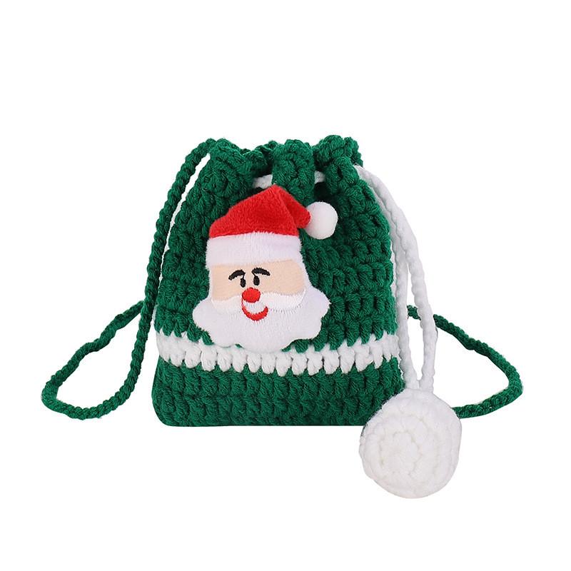 

Breathable Soft Yarn Christmas Reindeer Kids Coin Purse In Vibrant Colors StyleJ
