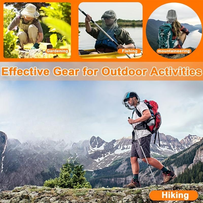 Carbon Fiber Mosquito Net Hat - Fine Mesh Insect Protection, Durable, Portable for Outdoor Adventures, Hiking, Gardening, Fishing, and Camping