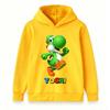 Kids Boys Girls Casual Hoodie, Cute Dinosaur Character Print Long Sleeve Pullover Sweatshirt for Children Daily Wear