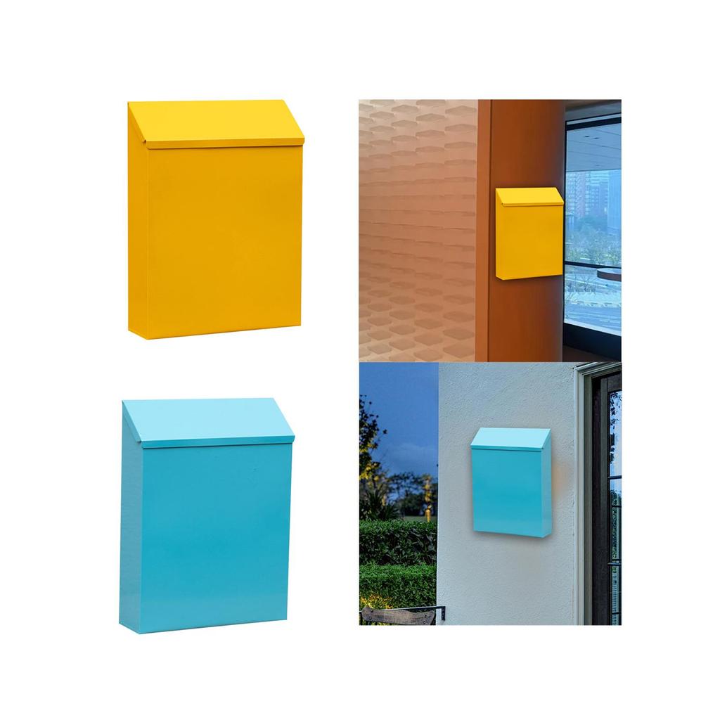 Wall Mount Mailbox Modern Wall Hanging Mail Box for Gate Outdoor Home Office