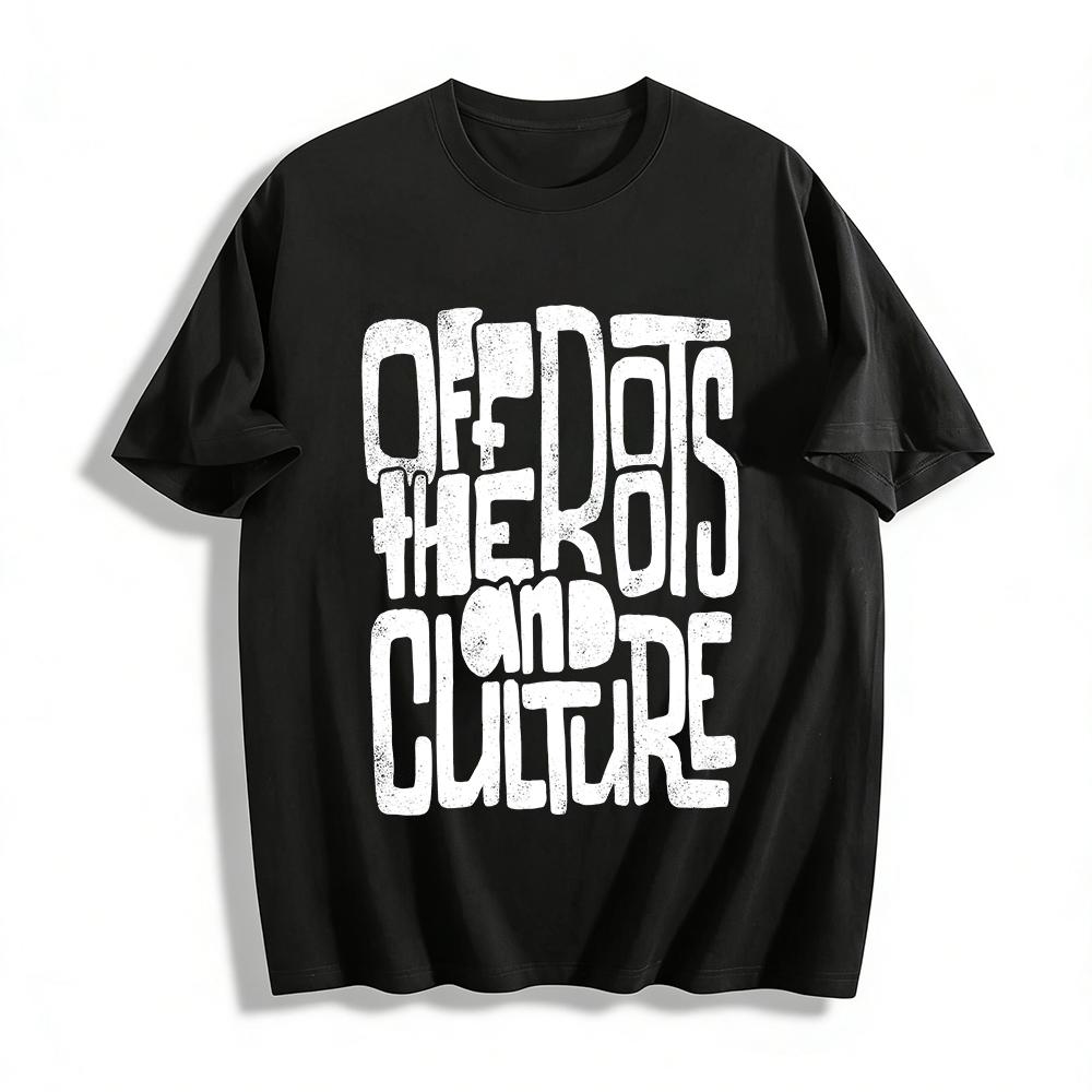 Abstract Ink Dot Art Style Loose Casual T-Shirt Pure cotton T-shirt XXS