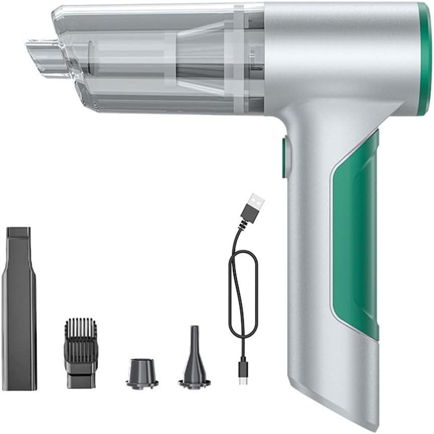 

Беспроводной автомобильный пылесос с бесщеточным двигателем, 15000 Па, мощный всасывающий пылесос для влажной и сухой уборки и воздуходувка, портативный перезаряжаемый автомобильный пылесос серый