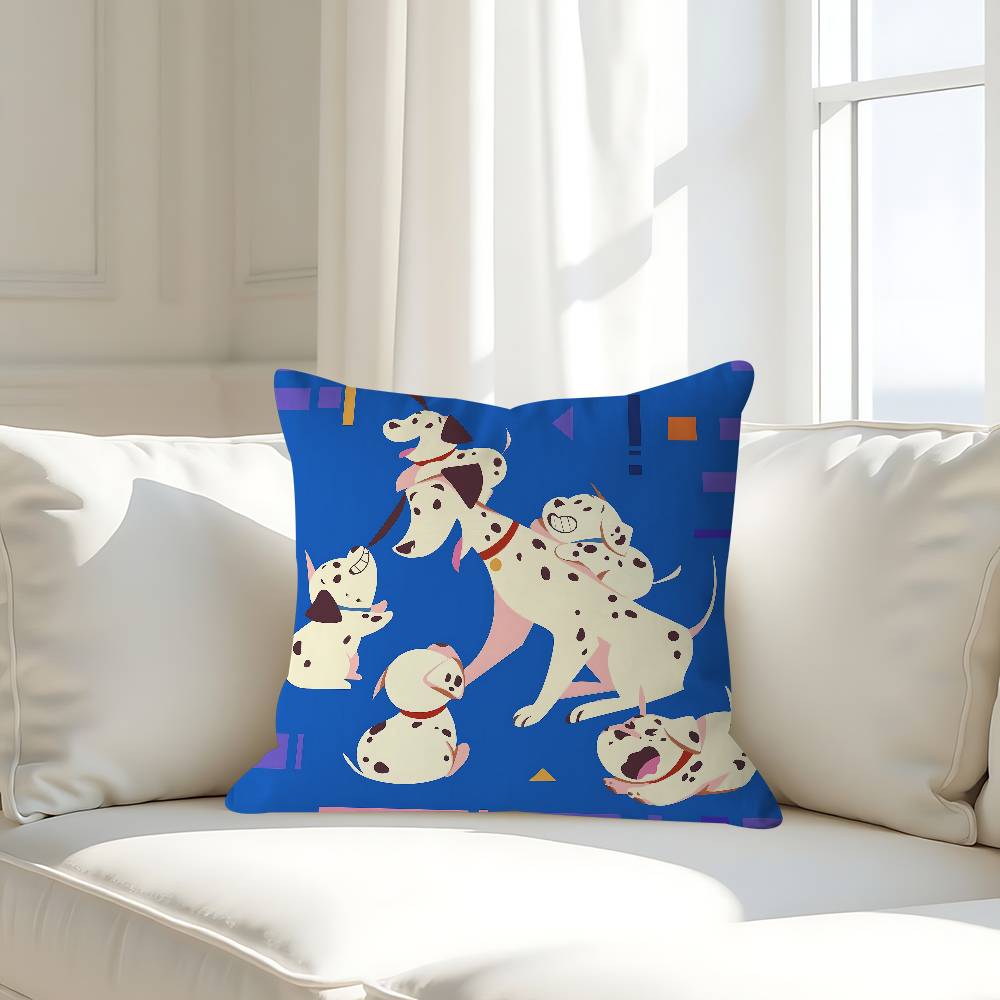 

Cartoon Dog Pillow Case Removable Washable Cushion Cover – All-Season Soft Linen 16x16Inch