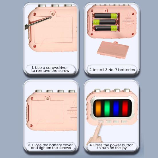 Fingertip Rhythm Games Rhythm Flick Electronic Stress Relief Toy 4 Modes Rhythm And Music Games Toy Improves Reaction Speed for Kids Teens Adults