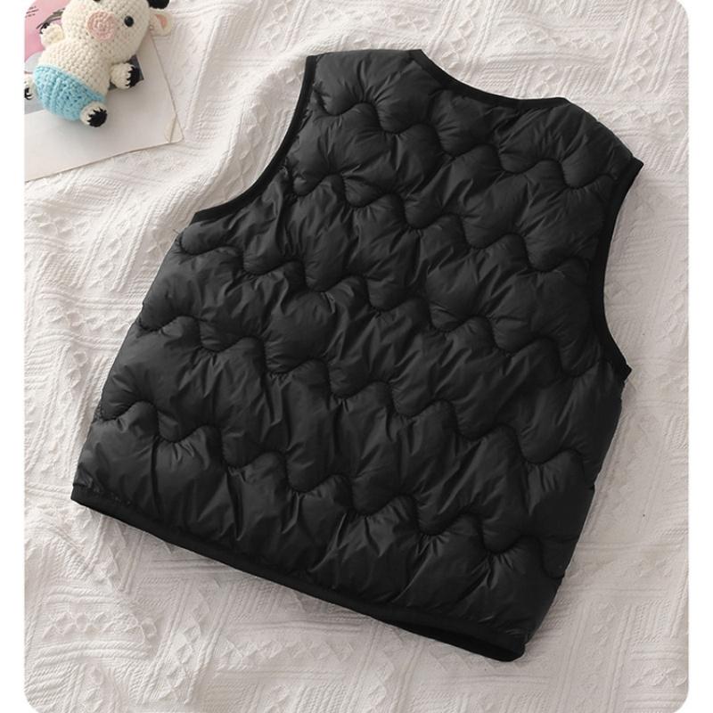 Kinder Warme Weste Winter Mädchen Jungen Verdicken Weste Oberbekleidung Kinder Teens Baumwolle Einfarbig Jacken Weste für 1-6 Jahre