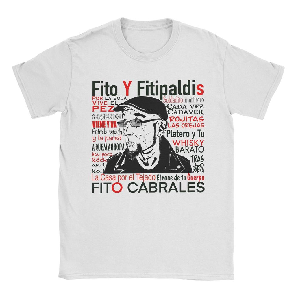 Unisex TShirt Fitos Fitipaldis Band Vintage Pure Cotton Tees Short Sleeve T Shirts Crewneck Clothes Plus Size