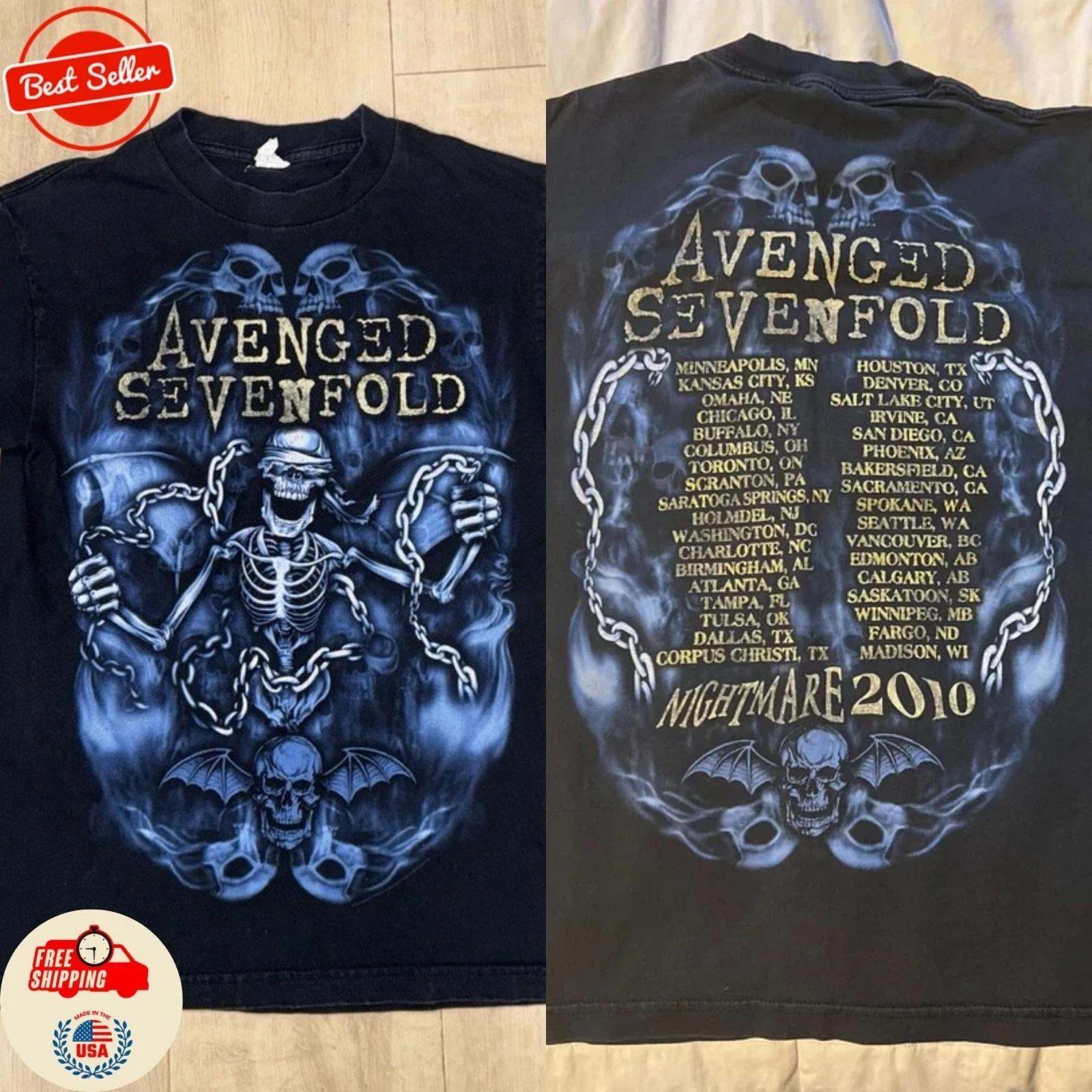 

Avenged Sevenfold A7X Nightmare Tour 2010 Two-Sided T-Shirt XL