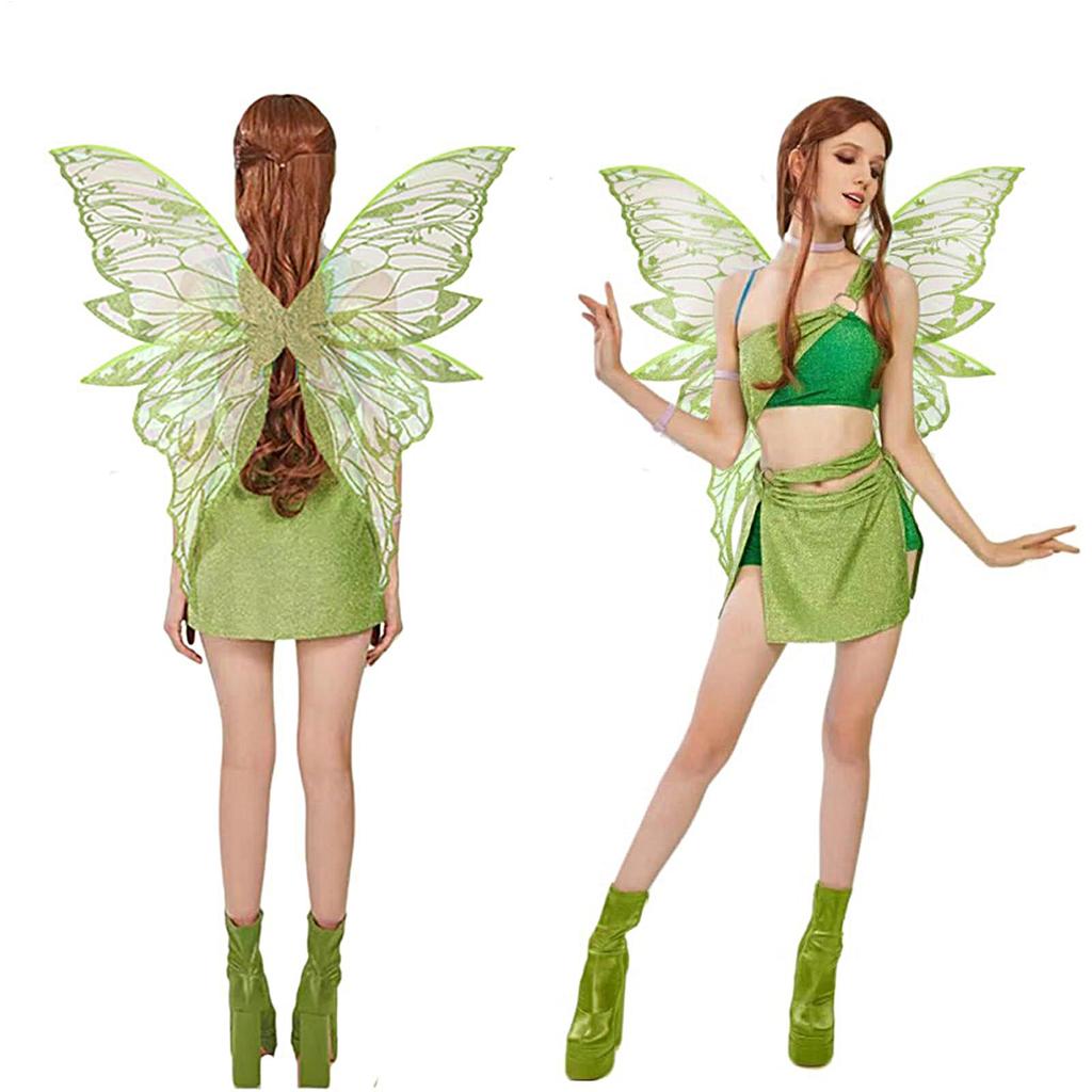 Feenflügel für Mädchen Schmetterlingskostüm Engelsflügel für Kinder Mädchen Damen Cosplay Kostüm Zubehör für Hochzeit Geburtstag Make-up