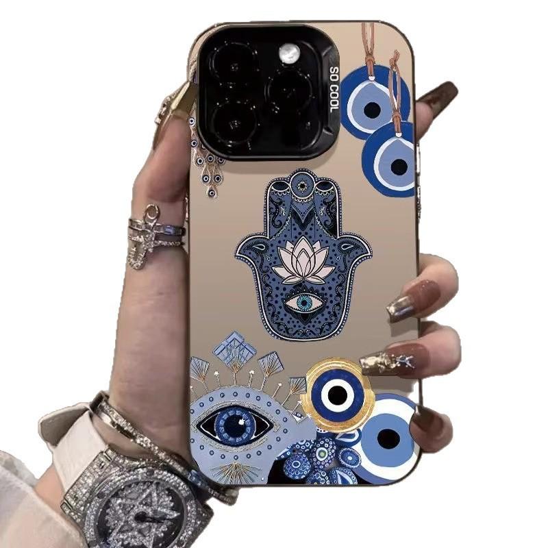 Blue Evil Eye Phone Case for iPhone 14/15/16/17 Pro/Air