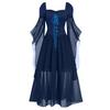 Halloween Women Adult Lacing Dress Medieval Witch Cosplay Costume Party Elegant