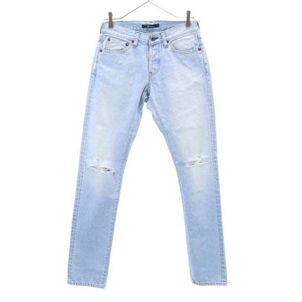 unused Johnbull Authentic Tight Straight denim pants W28 Distressed jeans Men's Used