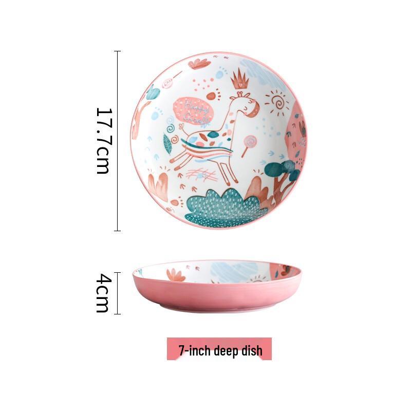 Cute Japanese Cartoon Ceramic Dinner Plate Set