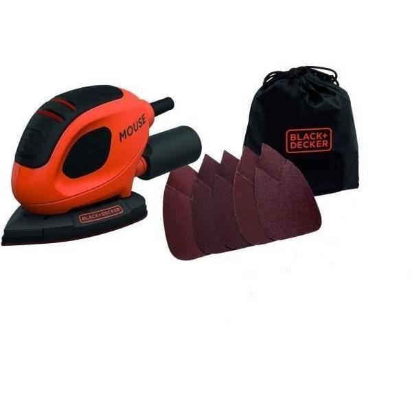 Ponceuse de détail filaire - BLACK+DECKER - BEW230-QS - 55W - 6 abrasifs