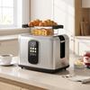 2 Slice Smart Toaster with Touch Screen & LED Countdown, Toaster with Warming Rack, 6 Browning Levels, Memory Function