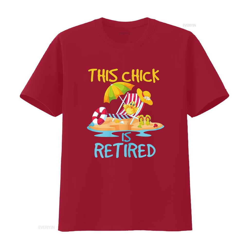 This Chick is retired Women Retirement T Shirt vintage Washed Comfortable fashion Slightly Unisex designer clothes Versatile