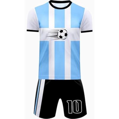 Boys Soccer Jersey Set Kids Football Training Uniform Quick Dry Youth Sports Kit with Shorts Ages 5-12 Future Champion