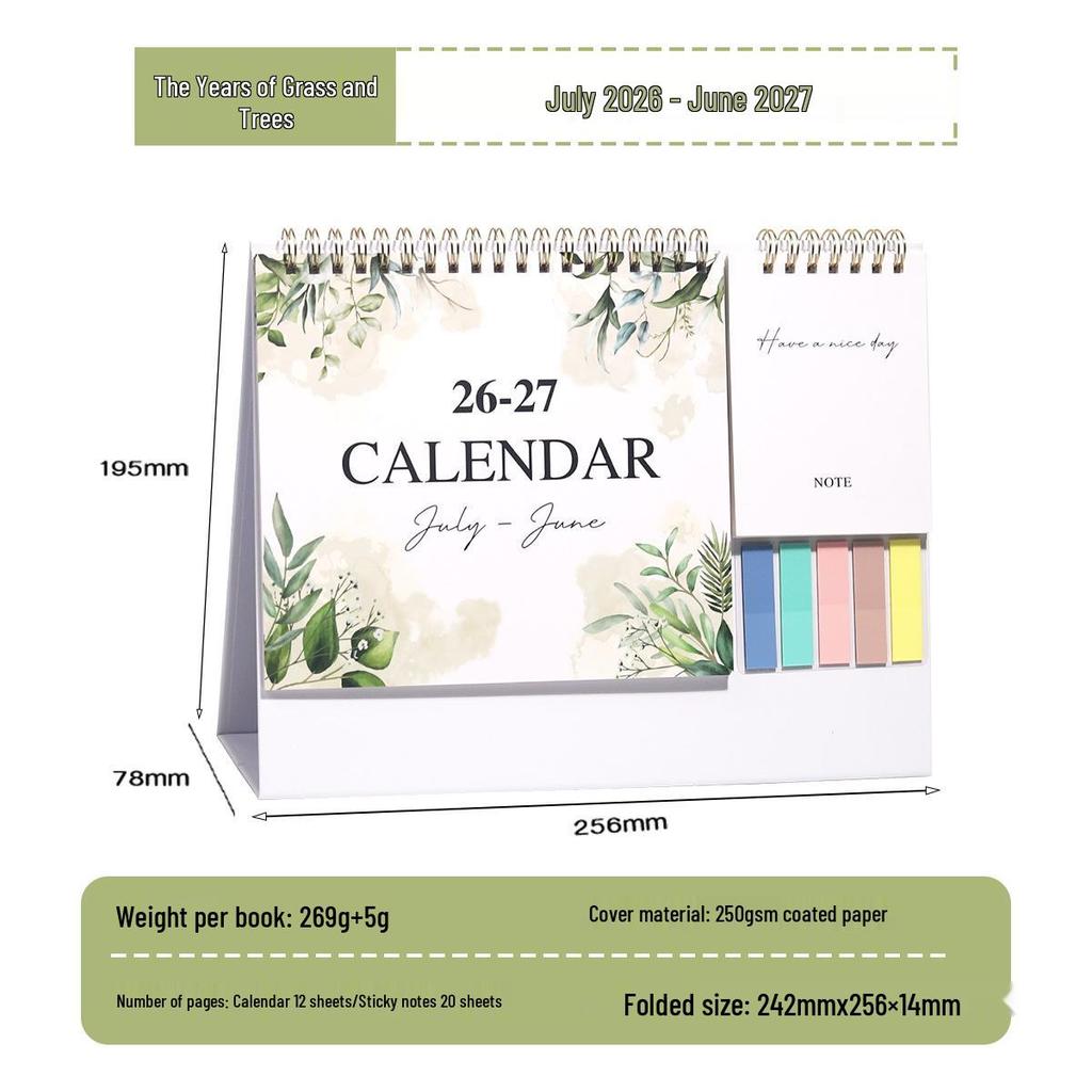 2027 Multifunctional Desk Calendar and Office Ornament