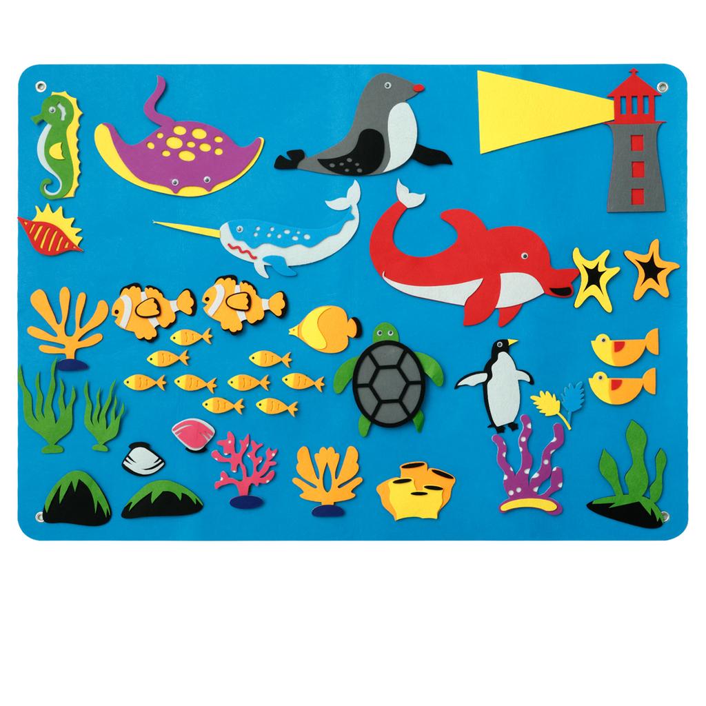 My First Daily Calendar Felt-Board for Toddlers 100x70cm Today Calendar Chart Hanging Board for Wall Date Weather Season Month