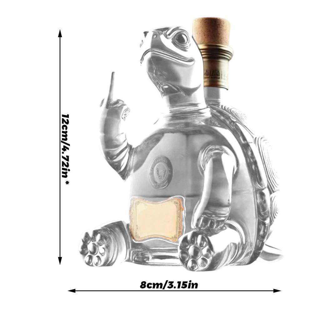3D Unique Wine Decanter Middle Finger Turtle Whiskey Decanter Turtle Whiskey Wine Glass Bottle For Bar Office Home Decor