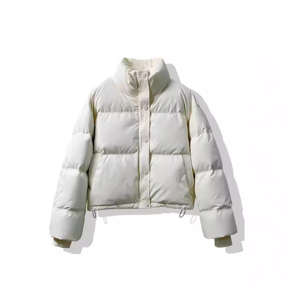 

Disposable PU Padded Jacket Women s Short Loose Thick Bread Jacket Small Padded Jacket Jacket XL білий