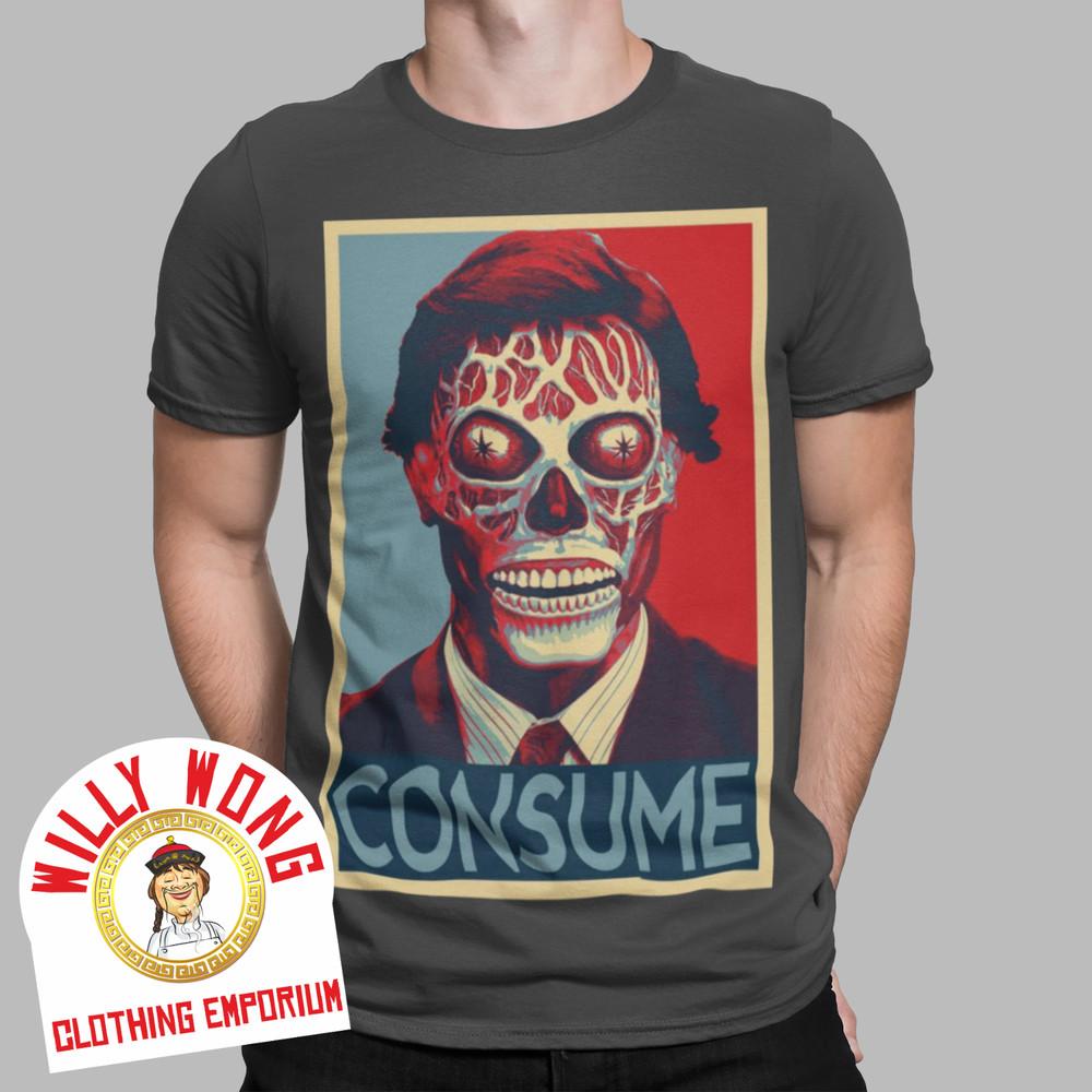 

They Live T-Shirt Obey Consume Movie Alien Tee Retro Gift 80s 90s Hope Japan Unisex T-Shirt S