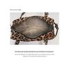 Leopard Print Retro Studded Bowling Bag - Women's 2025 Shoulder Handbag