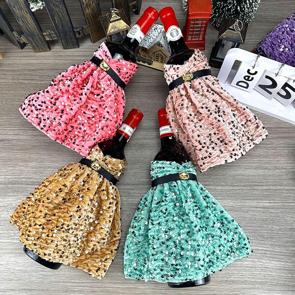 Dress Wine Bottle Covers Dust-proof Champagne Pouch New Christmas Decoration