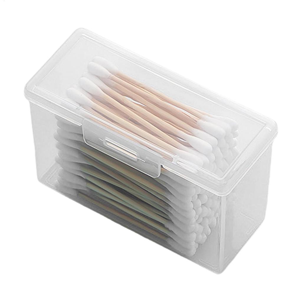 1pc Portable Storage Box Travel Transparent Medicine Box Cotton Swab Holder Case Jewelry Organizer Dust-proof Container
