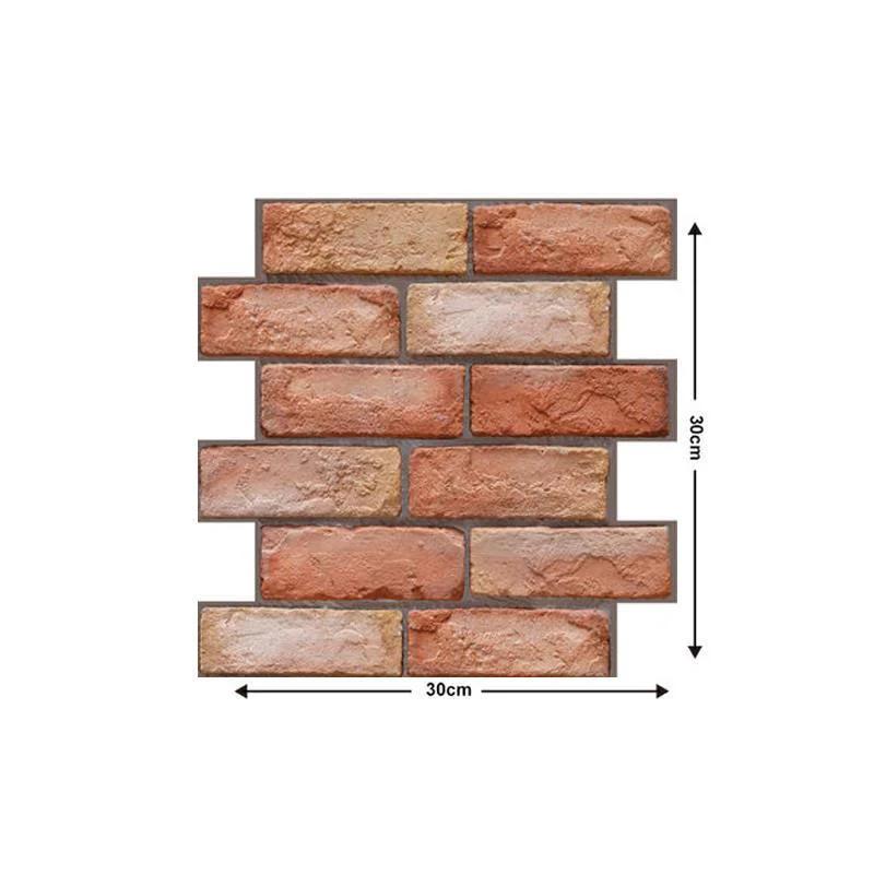 3D Imitation Brick Wall Stickers 30Cmx30Cm Diy Removeable Self-Adhesive Waterproof Wallpaper Living Room Kitchen Art Decoration