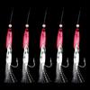 5pcs/ Fish Skin Hook Hook Anti-winding Fish Head Hook Luminous Fishing Gear Hook