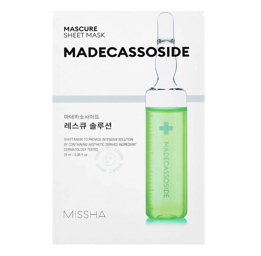 

MISSHA Mascure Sheet Mask Madecassoside Rescue Solution 27 мл * 10 листов