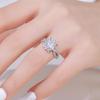S Retro Elegant White Cluster Knot Design Engagement Ring, Copper Zircon Adjustable Ladies' Finger Ring, Ladies' Wedding Banq