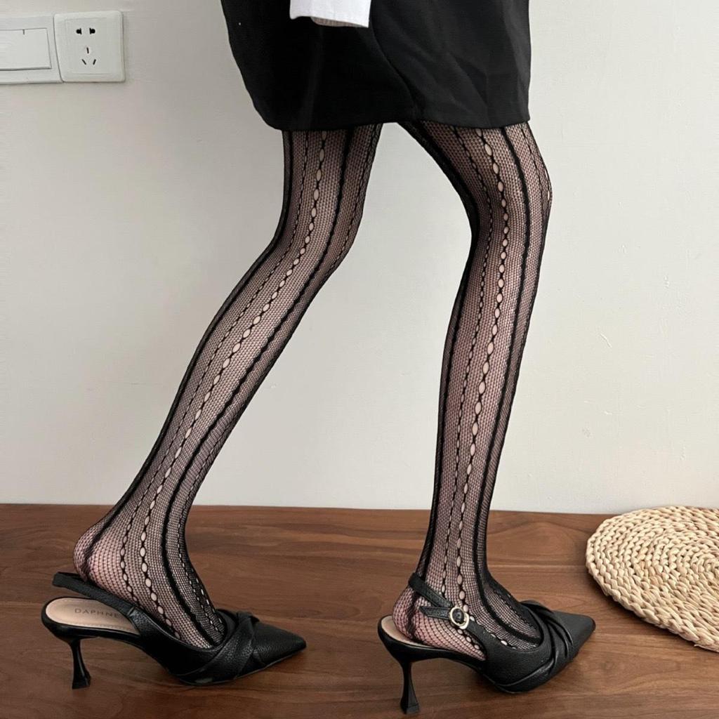 Spicy Y2K Cutout Lace Fishnet Stockings - Spring/Summer